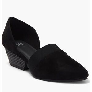 Eileen Fisher Hilly Wedge d’Orsay Black Flats Size-10